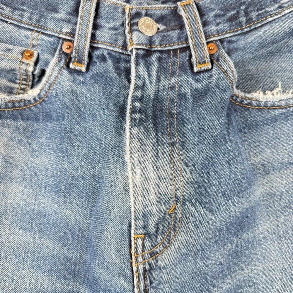 Levis 505 Mens Straight Leg Regular Fit Jeans 32x34 (31x31) Distressed Americana